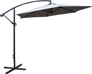 LifestyleGarden 3m Cantilever Aluminium/Steel Parasol Grey | Local Delivery Only