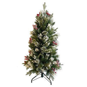 4FT Frosted Berry Spruce Puleo Artificial Christmas Tree | AT84
