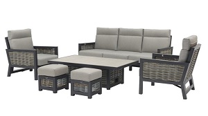Bramblecrest Portofino Casual Dining Set with Adjustable Height Table