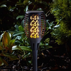 Compact Black Flaming Torch - 4 Pack | Smart Garden