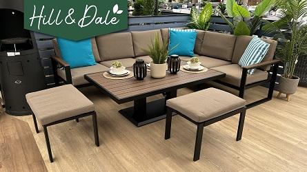 Hill & Dale Pickering Corner Set with Adjustable Table
