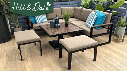 Hill & Dale Pickering Mini Corner Set with Adjustable Table