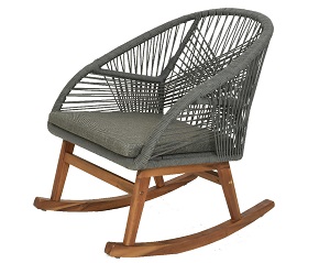 Kaemingk Seville Rope Rocking Chair - Grey
