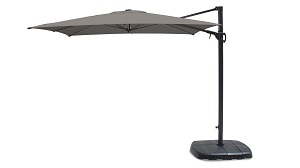 Kettler 2.5m Free Arm Square Parasol - Grey/Taupe | Local Delivery Only