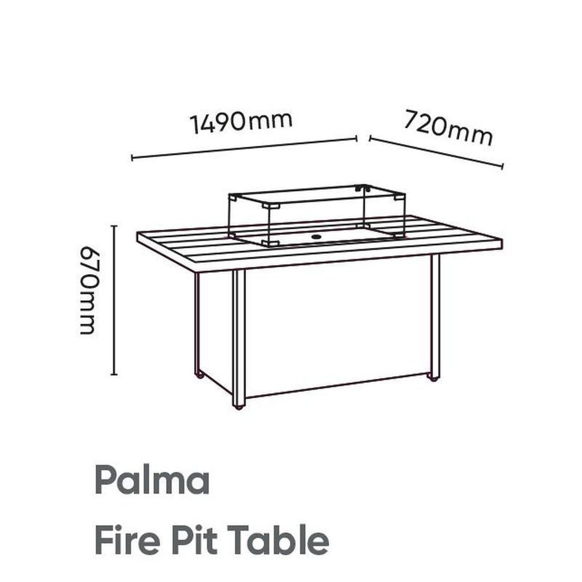 Kettler Palma Fire Pit Set - Rattan