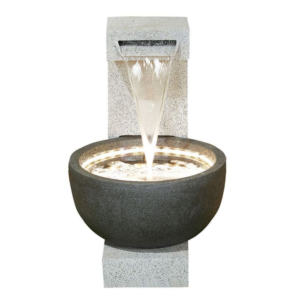 Solitary Pour inc LEDs - Kelkay Water Feature