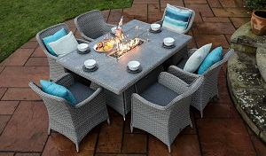 Supremo Catalan 6 Seat Dining Set with Firepit